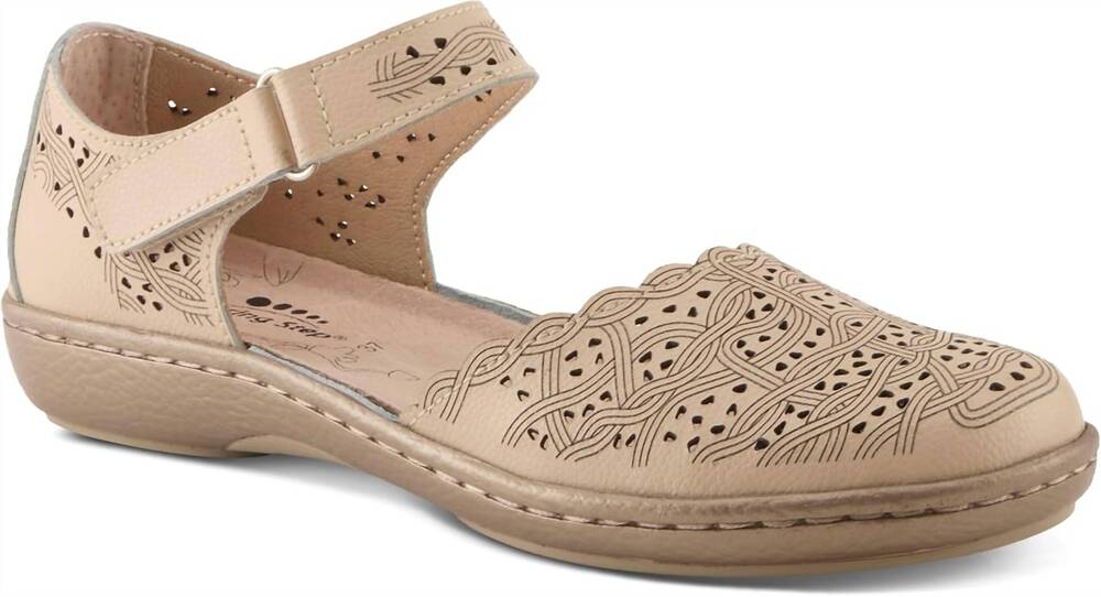 NEW SPRING STEP SHOES women's sabriye leather mary jane shoes in beige